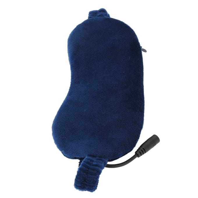 Elektrisch Verwarmd Oogmasker Warm Kompres Lichtdicht 3 Temperatuurstanden Afneembare Verwarmde Oogpad blue