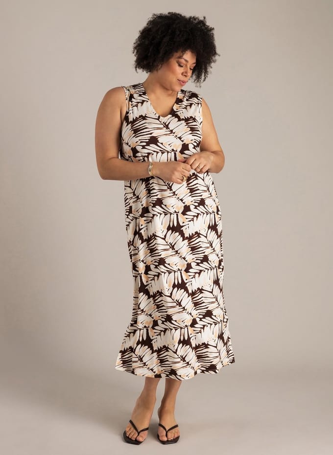 YEST CURVE Nissa One pieces - Coffee Brown/Multi-C - maat 0(46)