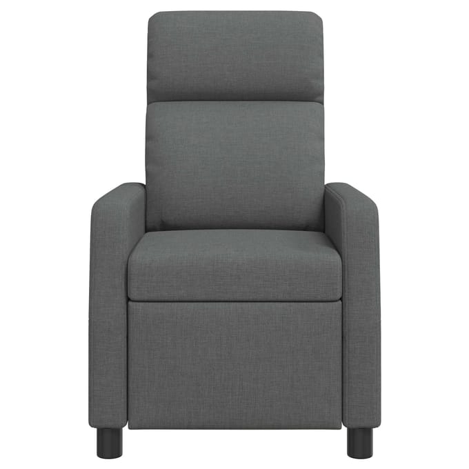 vidaXL - Recliner - Donkergrijs - Stof