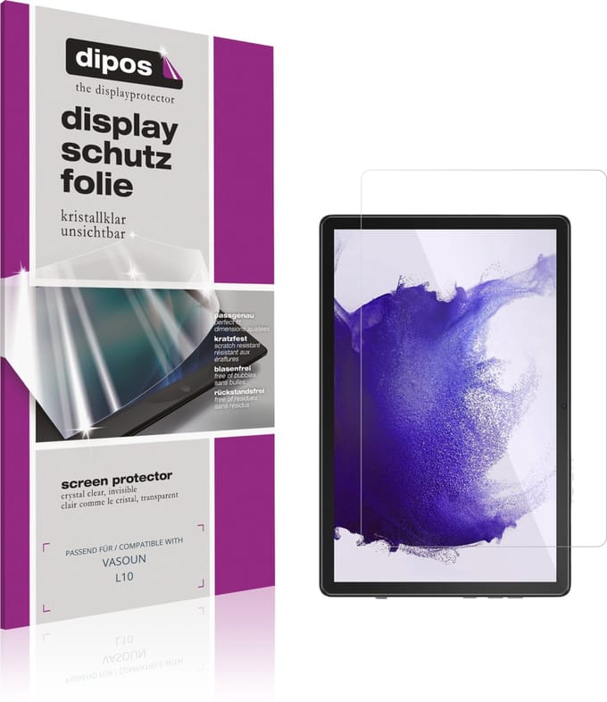 dipos – 2x Beschermfolie geschikt voor VASOUN L10 | Krasbestendige & heldere Screenprotector Ultra-Thin