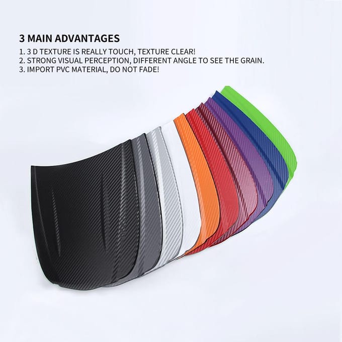 Waterdichte autostickers 3D auto koolstofvezel vinyl filmblad wrap roll auto DIY decor sticker black