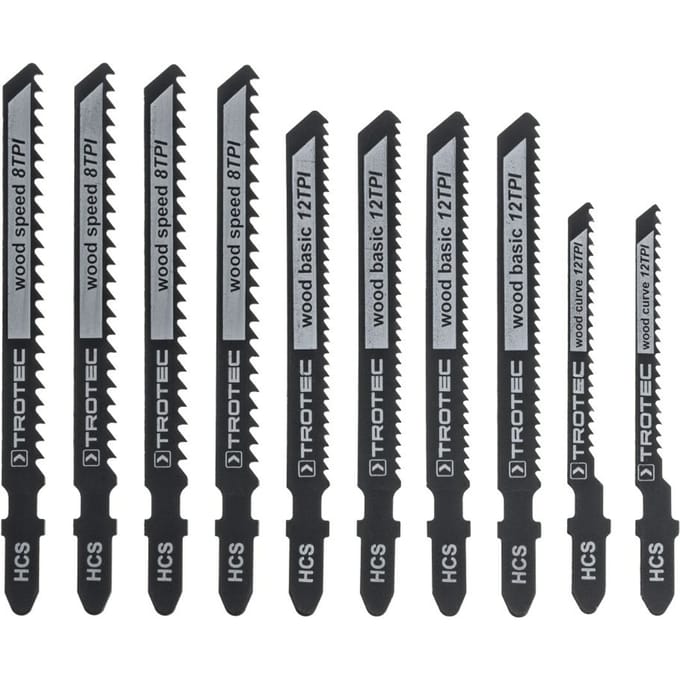 Decoupeerzaagbladen-set hout, 10-delig