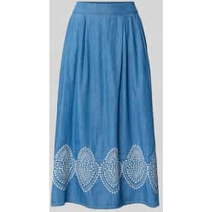 Minirok in denimlook met stitchings