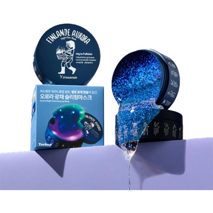 Torhop Finlande Aurora Night Glow Slaapmasker (60 gr) blue