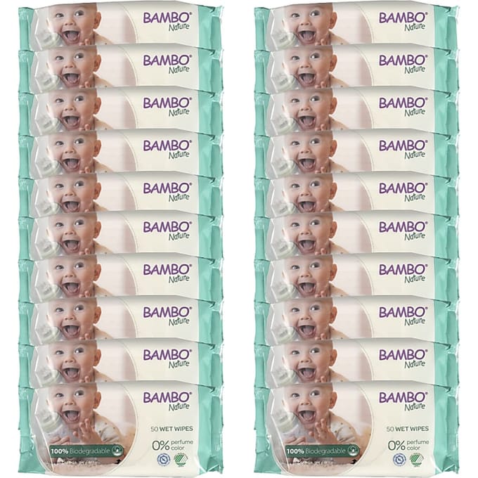 Bambo Nature Doekjes Voordeelverpakking 1000 doekjes