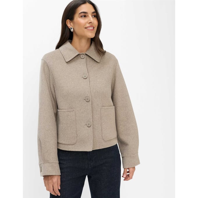 Brax Dames Jas  Style HANNAH warm greige, lichtbruin, maat 34