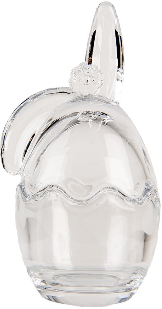 Clayre & Eef Glazen potje Ei 6x6x12 cm Transparant Glas