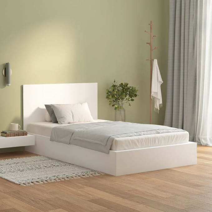 vidaXL - Hoofdbord - 120x1,5x80 - cm - bewerkt - hout - wit