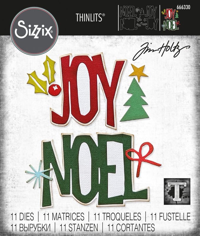Sizzix Thinlits Ponssjabloon "Big Tidings by Tim Holtz"