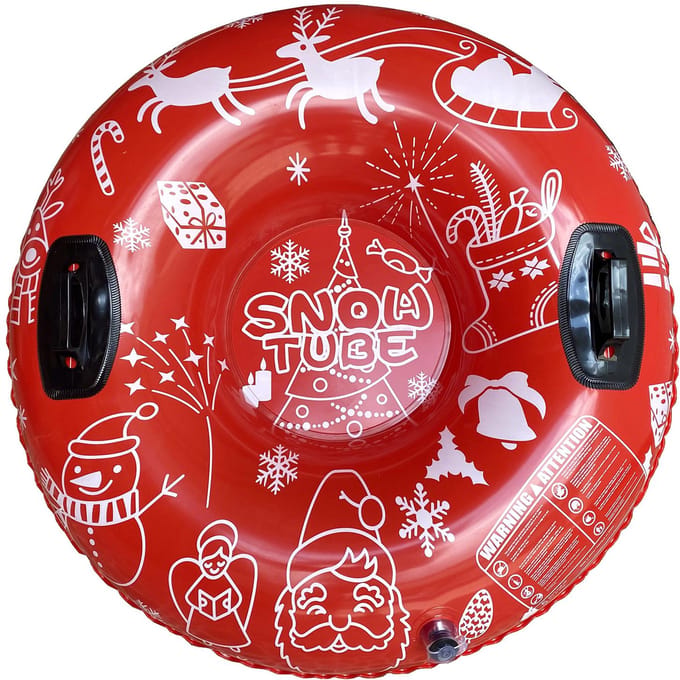 Opblaasbare skiring PVC-sledebuis Dikkere sneeuwbuis Wintersneeuwbuis met handvat Type 3 pink