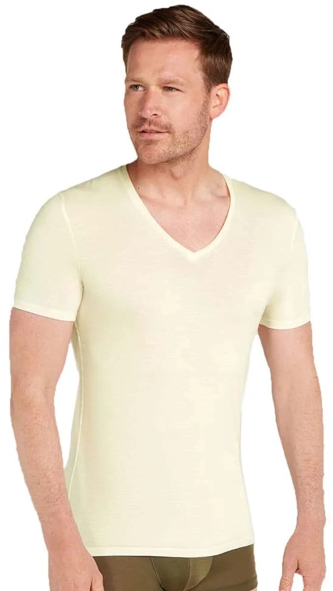 Icebreaker Merino 150 Anatomica V Korte Mouwen Basislaag Geel 2XL Man