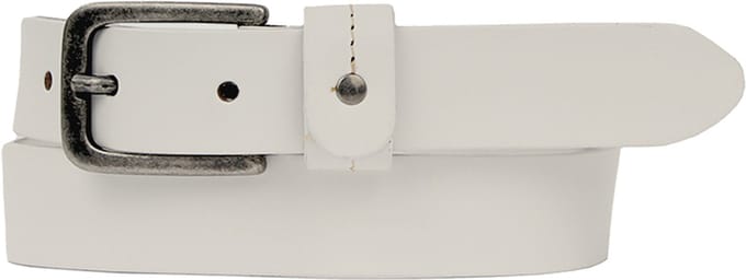 Petrol Industries Riem Jongens - Broekriem - Verstelbaar - Leer - Wit - 75 cm