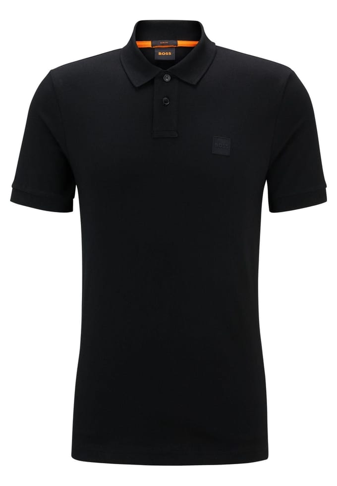 BOSS Orange Passenger Heren Stretch-Katoen Slim-Fit Polo met Logo Patch NOS