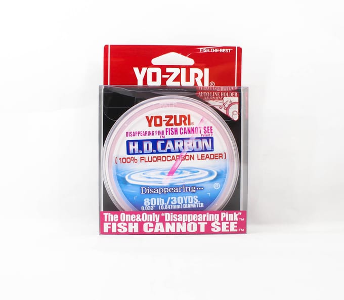 Yo Zuri HD Carbon Fluorocarbon Roze 100% 30 yards 80 lb R895-DP (1433) roze