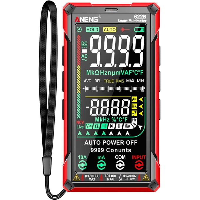 ANENG Digitale multimeter tester Smart Touch Auto-Ranging 9999 tellingen Oplaadbaar Anti-verbranding Ohm Style B