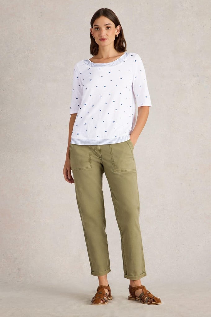 White Stuff Weaver Embroidered Top White Multi Taglia: 6 | Maglie Sportivi Outlet | Donna | Bianco