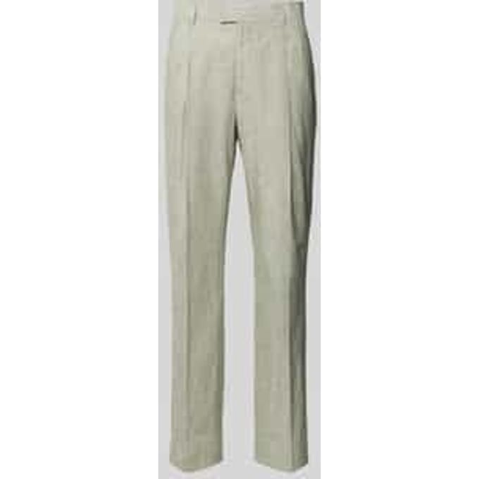 Pantalon van linnenmix met persplooien