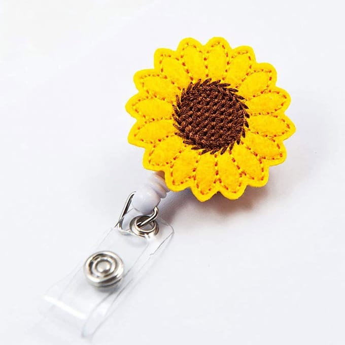 Dailygoody - Zonnebloem Badge Reel Houder - Id Badge Houder