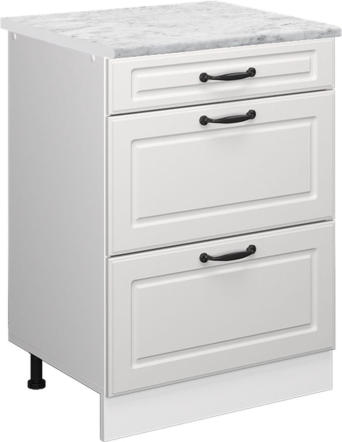 Vicco R-Line Keukenonderkast – 60 cm WB Marmer Wit Landhuis