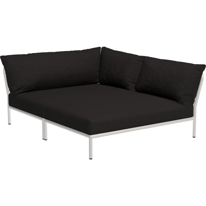 HOUE LEVEL 2 Cozy Sofa Muted White - Sunbrella Heritage - Char - rechts