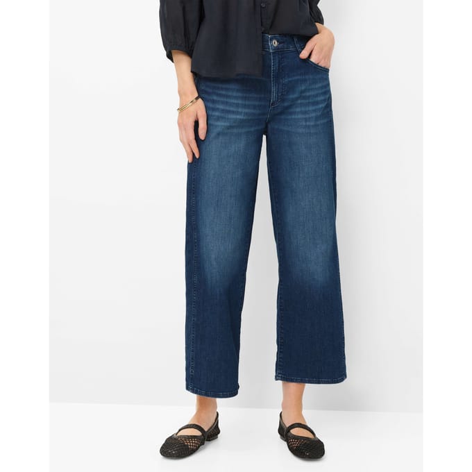 Brax Dames Culotte  Style MAINE S USED REGULAR BLUE, denim blauw regular, maat 36