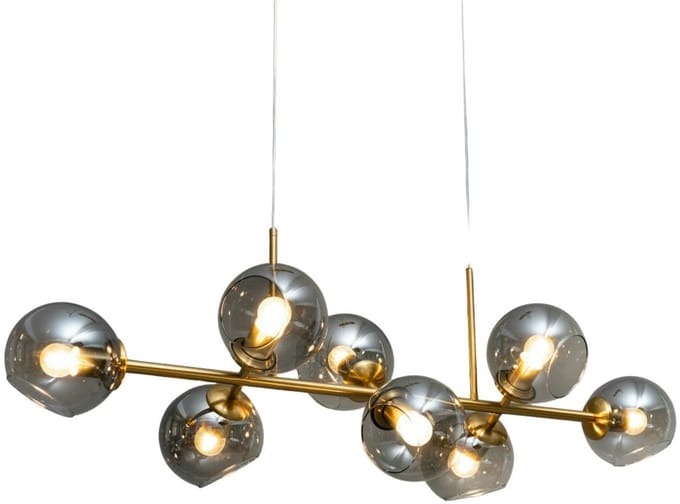 Kosilum - Carlotta - Hanglamp - Goud/Messing - Metaal en glas