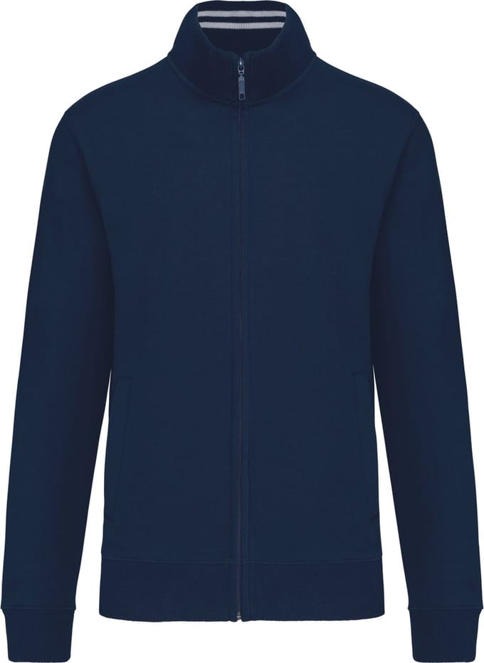 Kariban Herensweater met rits K456 - Navy - S
