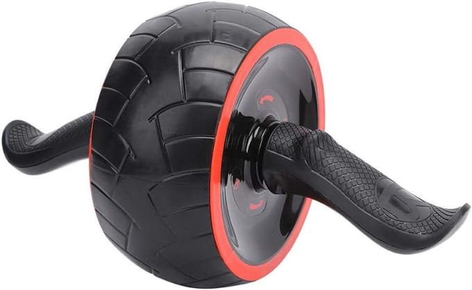 Buikspierroller - Buiktrainer Core - Kracht Training - Zijwaarts Ontwerp - 20cm Diameter - Zwart