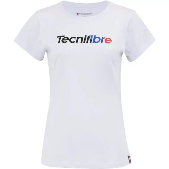 Tennisshirt Tecnifibre Women Club White-XL