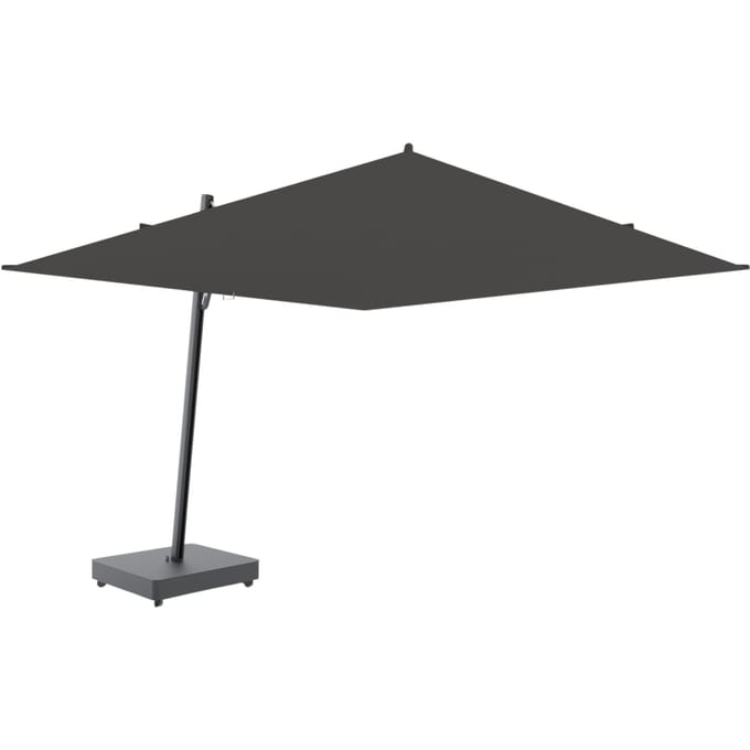 Umbrosa Versa UX Volledig Zwarte parasol - met parasolstandaard