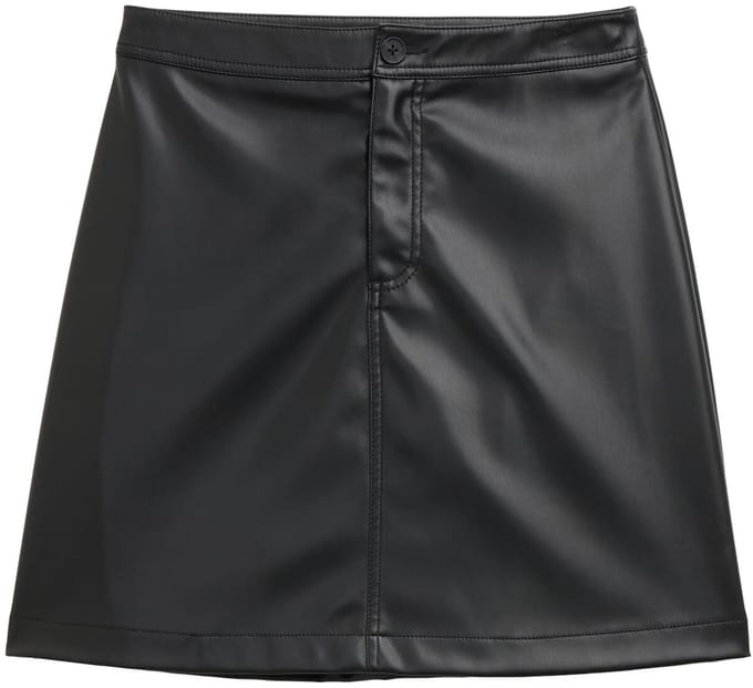Tom Tailor Denim - Minirok in lederlook - Maat S - deep black