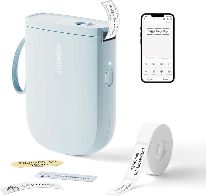 Niimbot D11H - Labelprinter - 300dpi - Bluetooth - Direct Thermisch - Blauw - Print Breedte 12-15mm