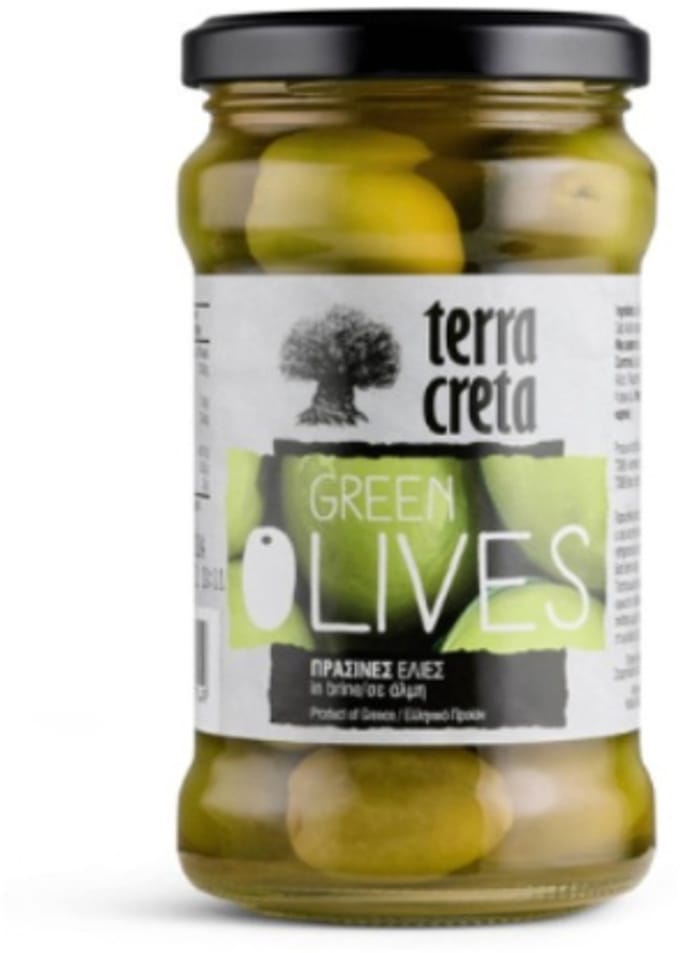 Terra Creta Groene Olijven 160 g – Knapperig, Fris & Authentiek uit Kreta