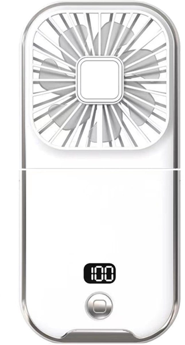Mini-ventilator, kleine ventilator op batterijen, USB-ventilator, hand- en bureauventilator in één