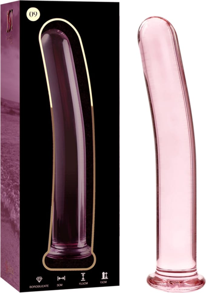 NEBULA SERIES BY IBIZA - MODEL 9 DILDO BOROSILICATE GLASS PINK 15.5 CM -O- 2.5 CM