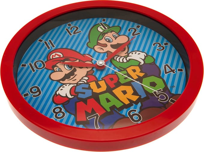 Peers Hardy - Mario Brothers Red & Blue - Wandklok