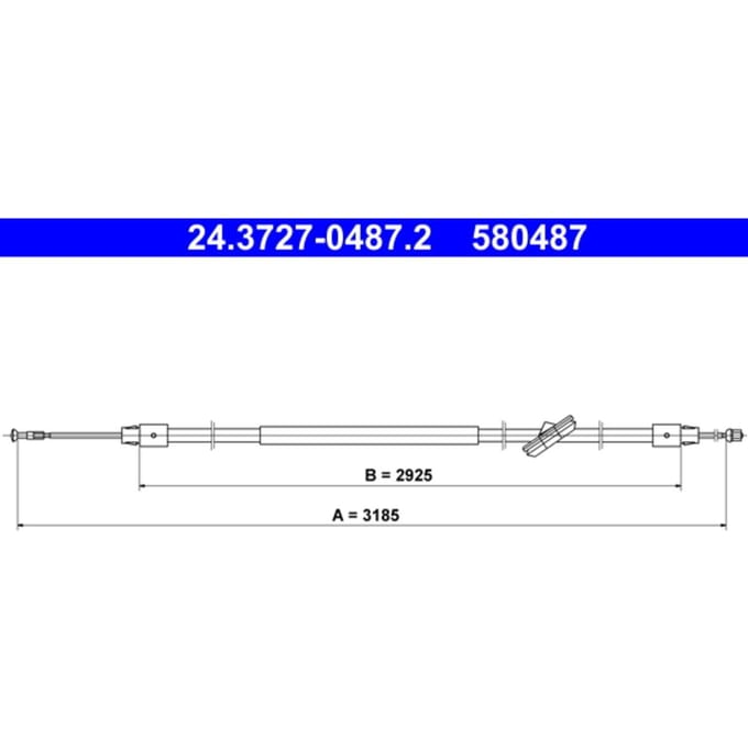 Kabel, parkeerrem ATE 24.3727-0487.2