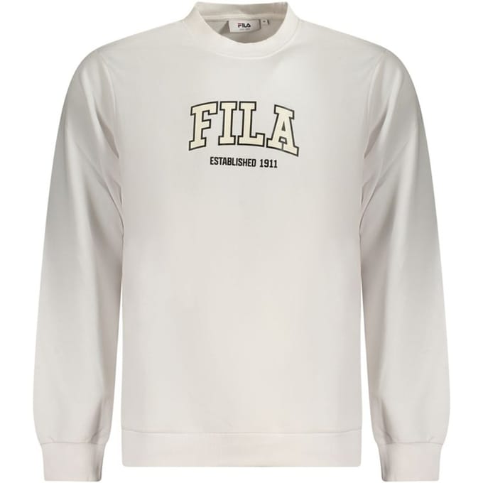 FILA Rifredi Regular Crew Neck Bright White Größe: M | Pullover Outlet | Herren | Weiß