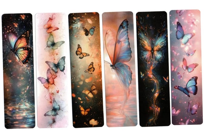 Vlinder Boekenlegger Set – 6 Stuks – Magisch & Dromerig Design – Perfect Cadeau