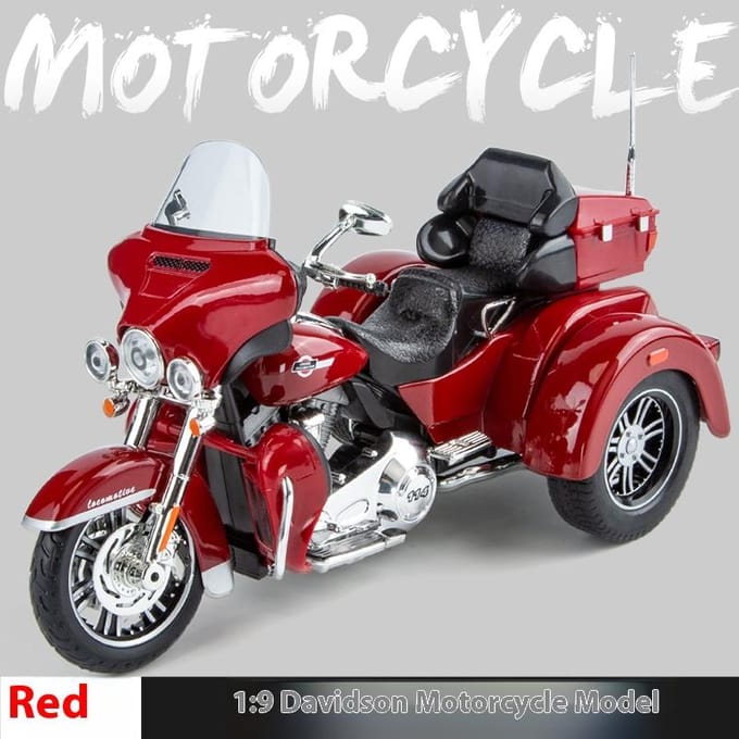Simulatie 1:9 Davidson Motorfietsmodel Legering Carrosserie Simulatie Geluid Licht Jongens Speelgoed Halloween Speelgoed Cadeau red