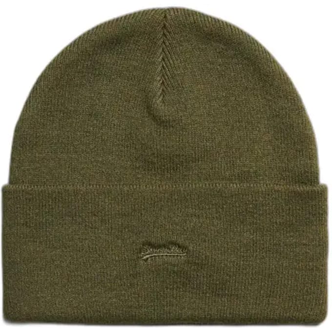 Superdry Classic Vintage Beanie Khaki Grootte: 1SIZE