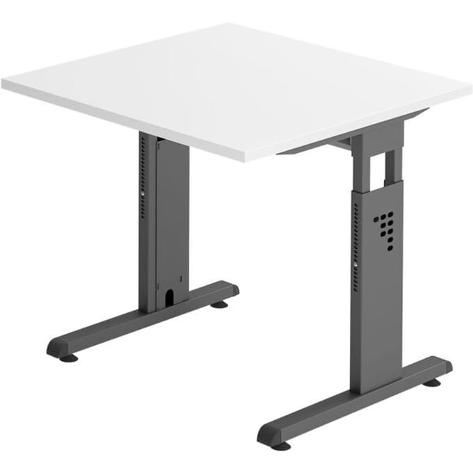 MEGA 8 G | Bureau - 80 x 80 Tafelhoogte I In hoogte verstelbaar Wit/Grafiet