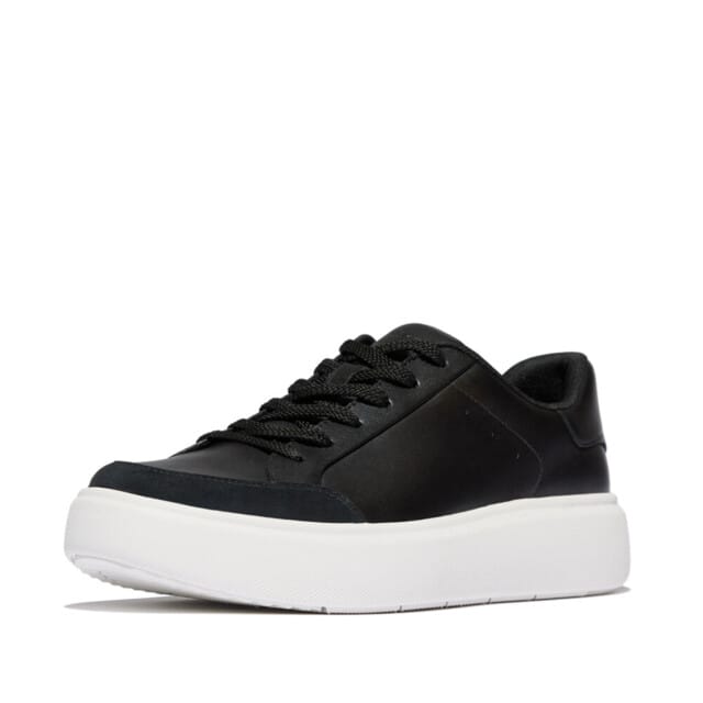FitFlop Rtg Leather/Suede Sneakers Dames Sneakers - Zwart