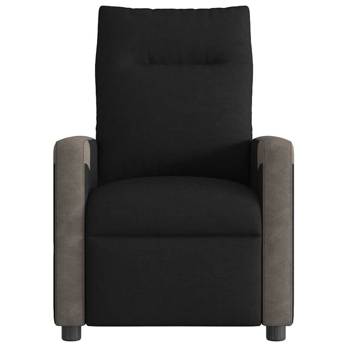 vidaXL - Fauteuil - verstelbaar - stof - zwart
