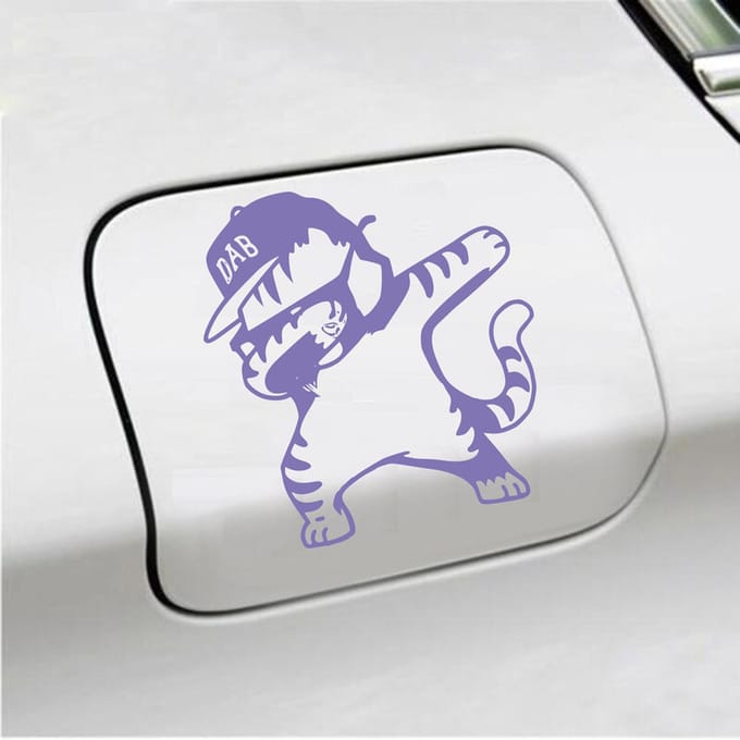 Bumpersticker - Dab - 15 X 14 - Paars