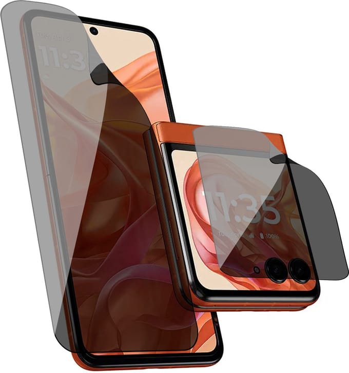 Privacy Screenprotector geschikt voor Motorola Razr 50 Ultra - 1x FlexGuard Screen Protector