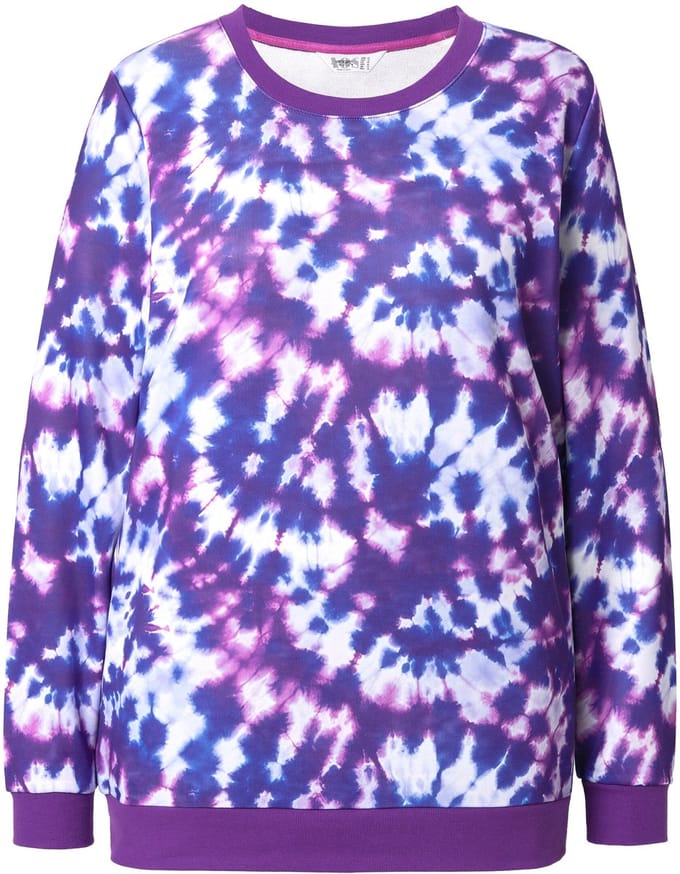 Angel of Style - Dames - Sweatshirt batikmotief - Bes - Maat 52
