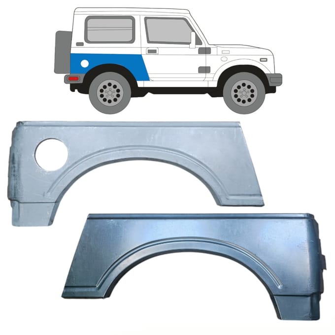 Reparatiepaneel achterspatbord voor Suzuki Samurai 1981- / Links + Rechts / Set