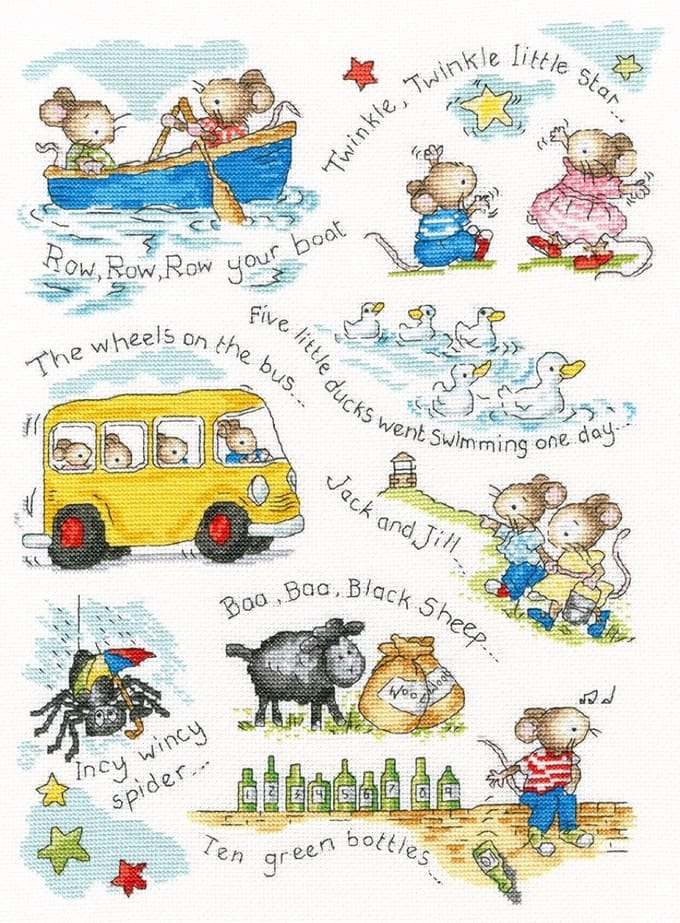 Bothy Threads Kate Garrett Twinkle, Twinkle, Little Star… borduren (pakket)