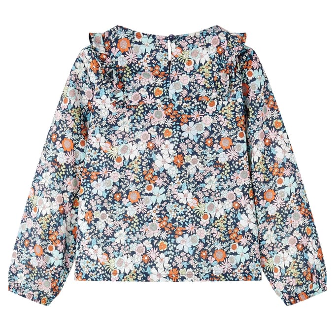 vidaXL - Kindershirt - met - lange - mouwen - 116 - donkerblauw